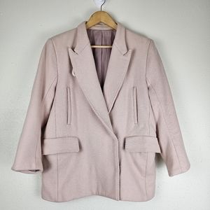 ACNE studios simone wool double breasted blazer in blushed pink aw11